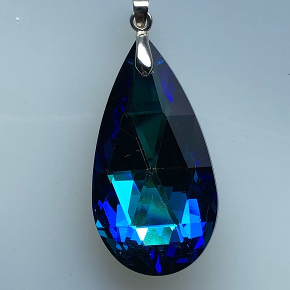 🔥4/$20 glass teardrop pendant 925 silver bail - Picture 3 of 3